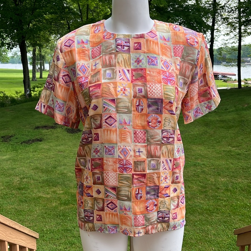Caviar Vintage 80’s spring blouse M